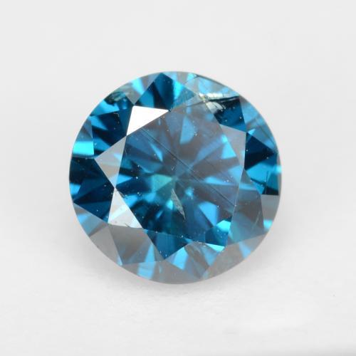 Diamante azul natural 0,32ct, corte redondo, SI