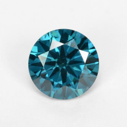 Diamante verde azul intenso Natural 0.30ct, Corte Redondo, VS-SI