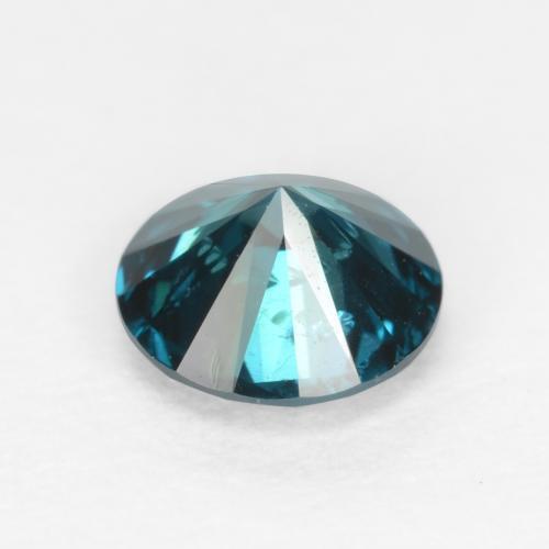 Diamante verde azul intenso Natural 0.30ct, Corte Redondo, VS-SI