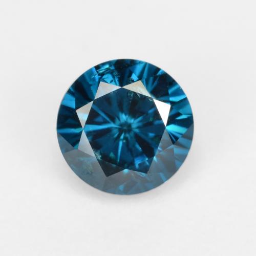 Diamante azul natural 0,28ct, corte redondo, VS-SI