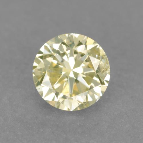 Diamante amarelo natural 0,23ct, corte redondo, VS