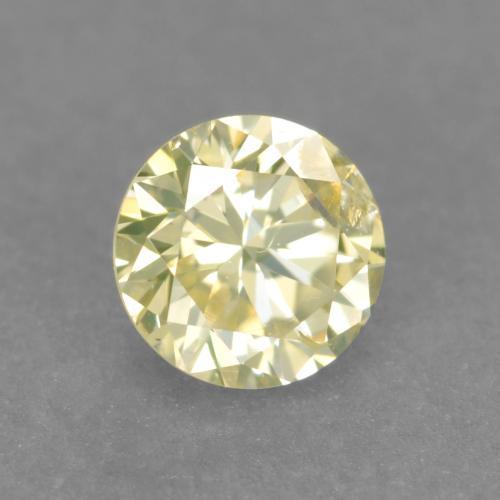 Diamante amarelo natural 0,23ct, corte redondo, VS