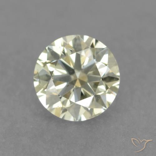 0.18ct Natural Amarelo claro Diamante, Redondo, VS