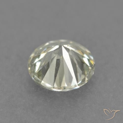 Diamante Amarelo claro Natural 0.18ct, Redondo, VS