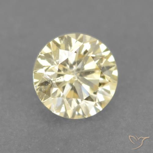 Diamante Luz amarela Natural 0.18ct, Redondo, VS