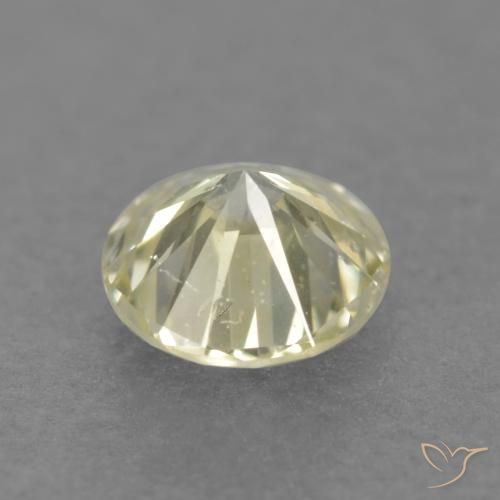 Diamante amarelo natural 0,18ct, corte redondo, VS