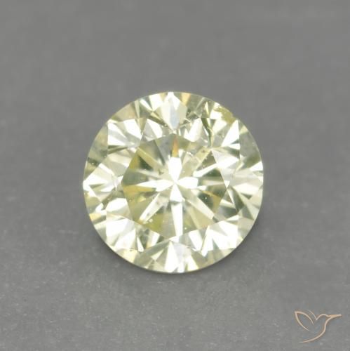 Diamante amarelo natural 0,15ct, corte redondo, VS