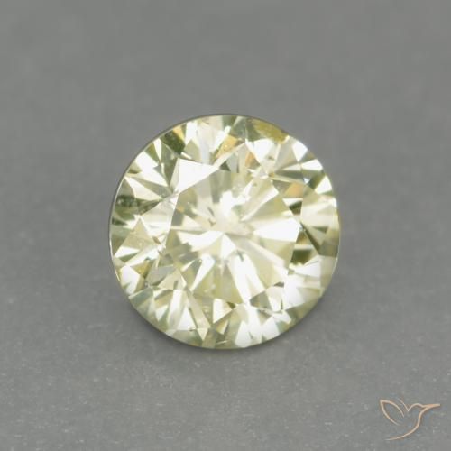 Diamante amarelo natural 0,15ct, corte redondo, VS