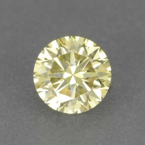 Diamante Limão amarelo Natural 0.15ct, Corte Redondo, VVS-VS