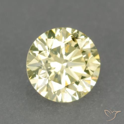 Diamante Limão amarelo Natural 0.22ct, Redondo, VS
