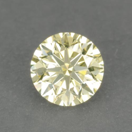 Diamante amarelo natural 0,18ct, corte redondo, VVS-VS