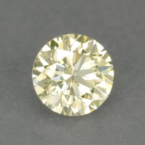 Diamante amarelo natural 0,18ct, corte redondo, VVS-VS