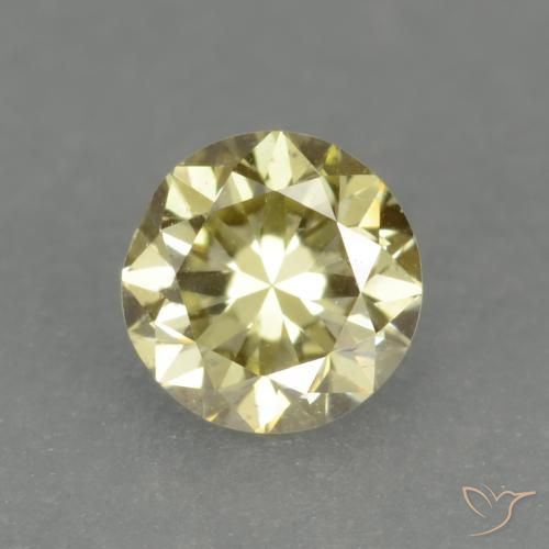 0.15ct Natural Amarelo dourado Diamante, Redondo, VS-SI