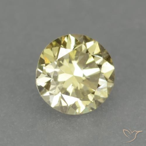 Diamante Amarelo dourado Natural 0.15ct, Redondo, VS-SI