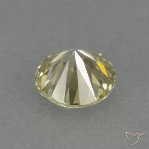 Diamante Amarelo dourado Natural 0.15ct, Redondo, VS-SI