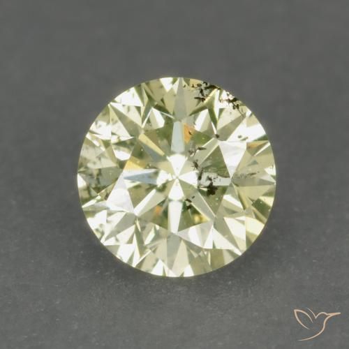 Diamante amarelo de 0,17 quilates, corte de diamante de 3,6 mm do Brasil, Photo A