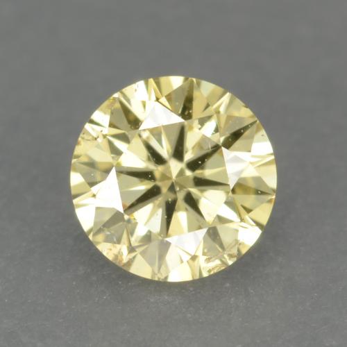 Diamante amarelo natural 0,20ct, corte redondo, VS-SI