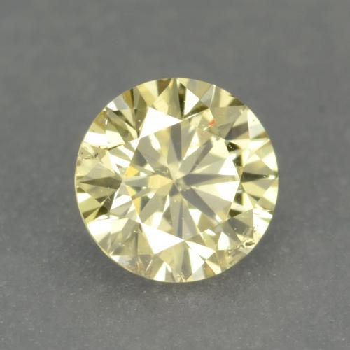 Diamante amarelo natural 0,20ct, corte redondo, VS-SI