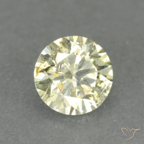 Diamante Limão amarelo Natural 0.17ct, Redondo, VS-SI