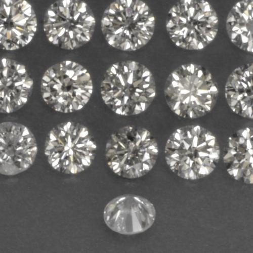 Pedras preciosas de diamante branco natural de 0,47 ct, corte redondo, VS