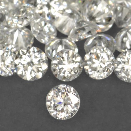 Pedras preciosas de diamante branco natural de 0,19 ct, corte redondo, VS-SI