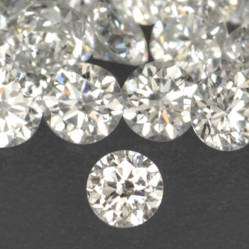 Pedras preciosas de Diamante branco quente natural de 0.04 ct, Corte Redondo, VS-SI