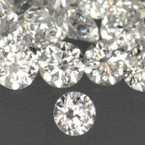 Diamante branco natural 0,02ct, corte redondo, VS-SI