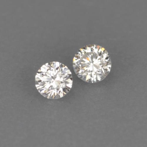 Pedras preciosas de Diamante branco quente natural de 0.03 ct, Corte Redondo, VVS-VS