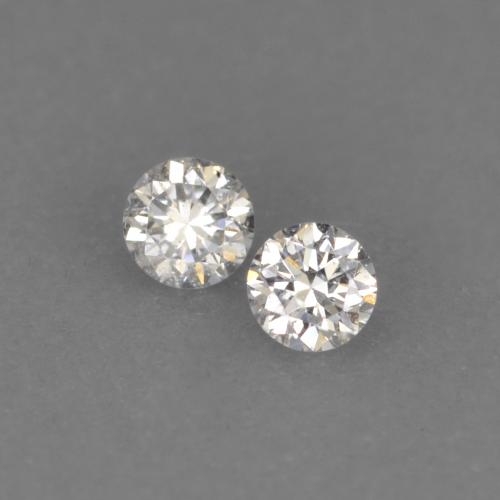 Pedras preciosas de diamante branco natural de 0,02 ct, corte redondo, VVS-VS