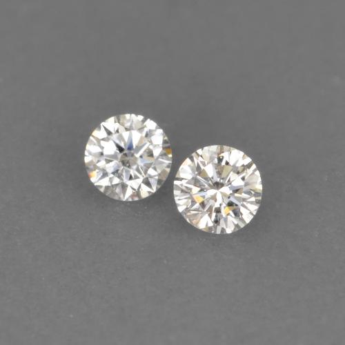 Pedras preciosas de diamante branco natural de 0,03 ct, corte redondo, VVS-VS