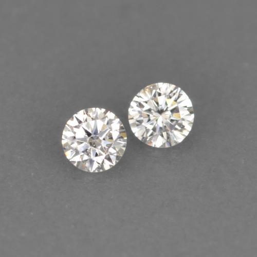 Pedras preciosas de diamante branco natural de 0,03 ct, corte redondo, VVS-VS