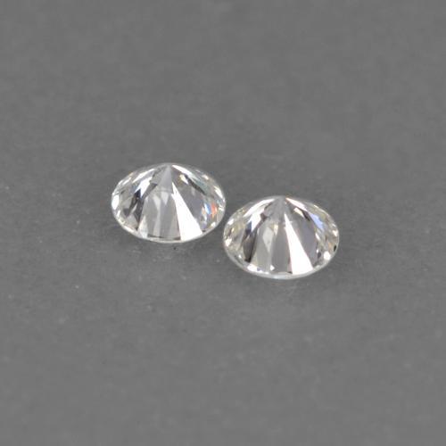 Pedras preciosas de diamante branco natural de 0,03 ct, corte redondo, VVS-VS