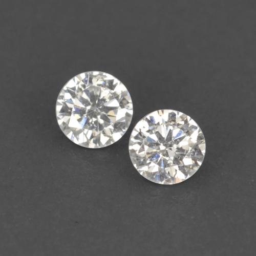 Pedras preciosas de diamante branco natural de 0,02 ct, corte redondo, VS