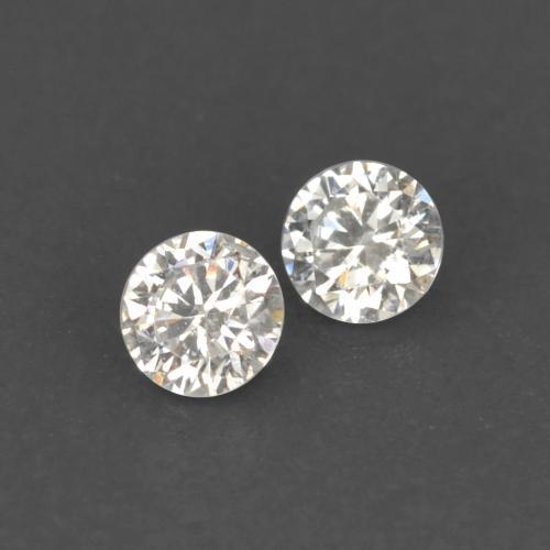 Pedras preciosas de diamante branco natural de 0,02 ct, corte redondo, VS