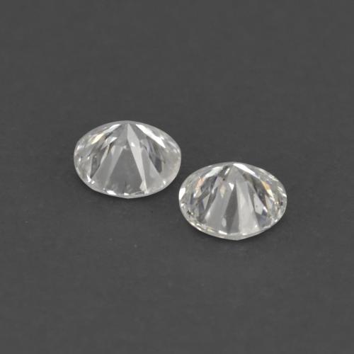 Pedras preciosas de diamante branco natural de 0,03 ct, corte redondo, VVS-VS
