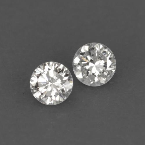 Pedras preciosas de diamante branco natural de 0,02 ct, corte redondo, VVS-VS