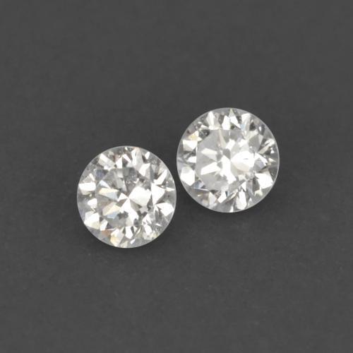 Pedras preciosas de diamante branco natural de 0,04 ct, corte redondo, VVS-VS