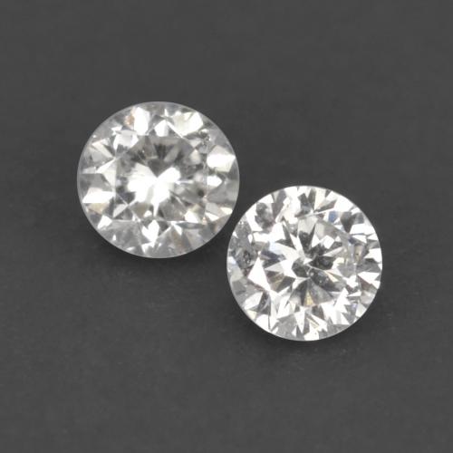 Pedras preciosas de diamante branco natural de 0,03 ct, corte redondo, VVS-VS