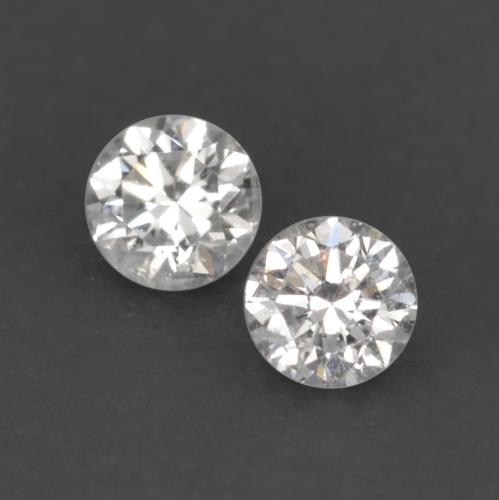 Pedras preciosas de diamante branco natural de 0,03 ct, corte redondo, VVS-VS