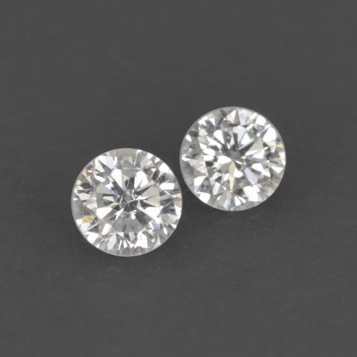 Pedras preciosas de diamante branco natural de 0,03 ct, corte redondo, VVS-VS
