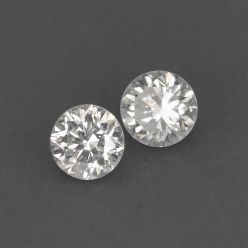 Pedras preciosas de diamante branco natural de 0,04 ct, corte redondo, VS