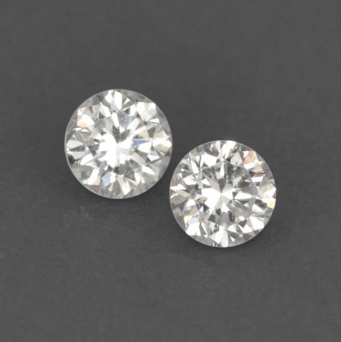 Pedras preciosas de diamante branco natural de 0,03 ct, corte redondo, VS