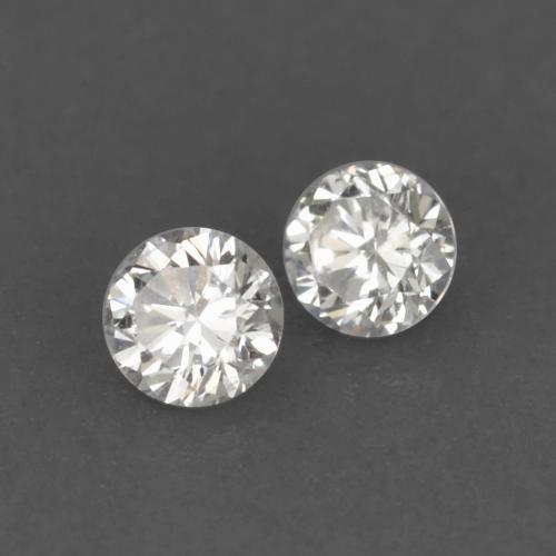 Pedras preciosas de diamante branco natural de 0,03 ct, corte redondo, VS