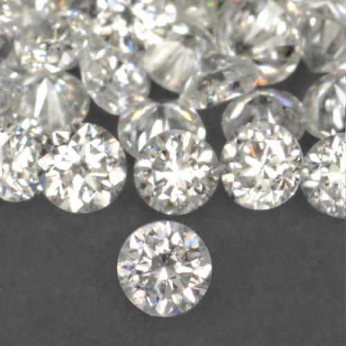 Pedras preciosas de diamante branco quente natural de 0,02 ct, corte redondo, VS-SI
