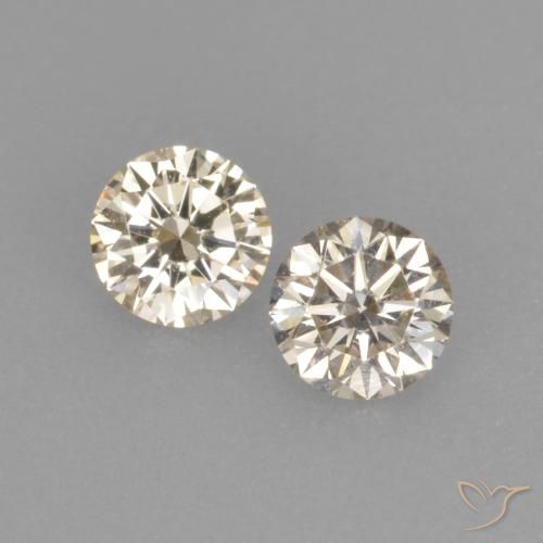 Pedras preciosas de Diamante champanhe natural de 0.26 ct, Corte Redondo, VVS-VS