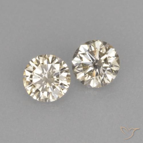 Pedras preciosas de Diamante champanhe natural de 0.26 ct, Corte Redondo, VVS-VS