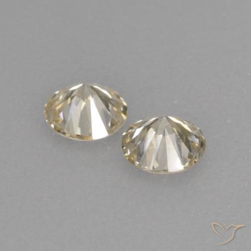 Pedras preciosas de Diamante champanhe natural de 0.26 ct, Corte Redondo, VVS-VS
