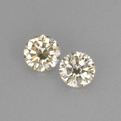 Pedras preciosas de diamante dourado natural de 0,21 ct, corte redondo, VVS-VS