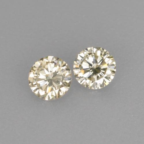 Pedras preciosas de diamante dourado natural de 0,21 ct, corte redondo, VVS-VS