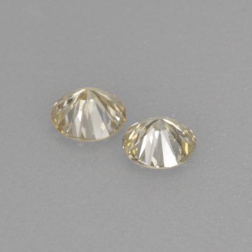 Pedras preciosas de diamante dourado natural de 0,21 ct, corte redondo, VVS-VS
